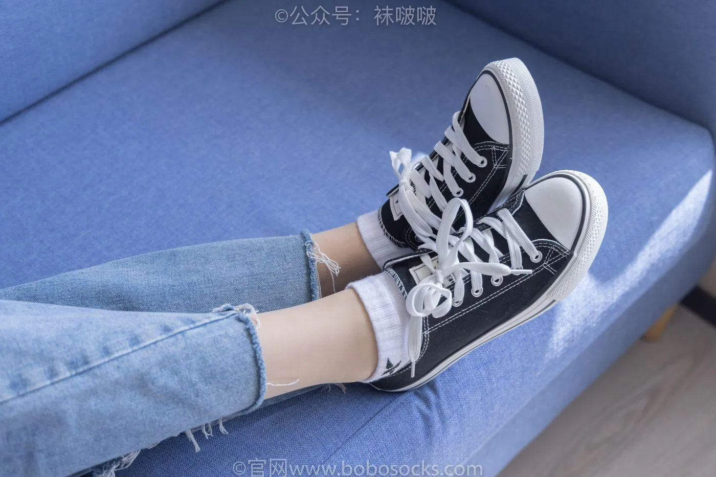 [BoBoSocks袜啵啵]NO.080 小甜豆-帆布鞋、白棉袜、肉丝（花絮版） [140P]插图8